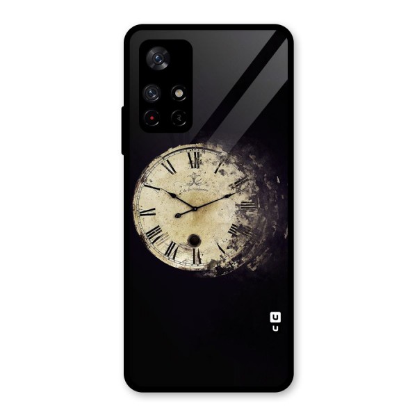 Fading Clock Glass Back Case for Redmi Note 11T 5G