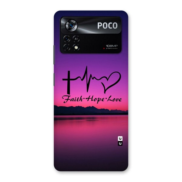 Faith Hope Love Evening Sky Back Case for Poco X4 Pro 5G