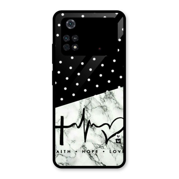 Faith Love Glass Back Case for Poco M4 Pro 4G