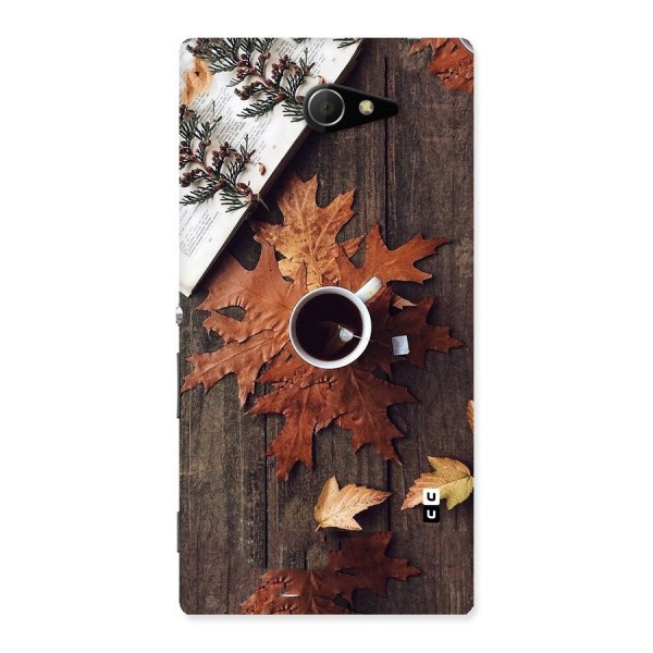 Fall Leaf Coffee Back Case for Sony Xperia M2