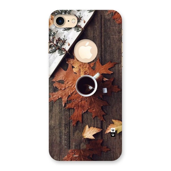 Fall Leaf Coffee Back Case for iPhone 8 Logo Cut