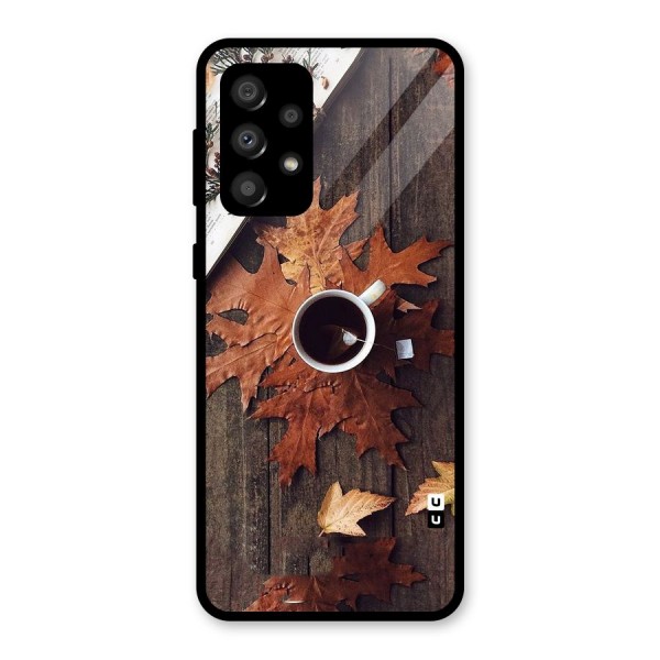 Fall Leaf Coffee Glass Back Case for Galaxy A32