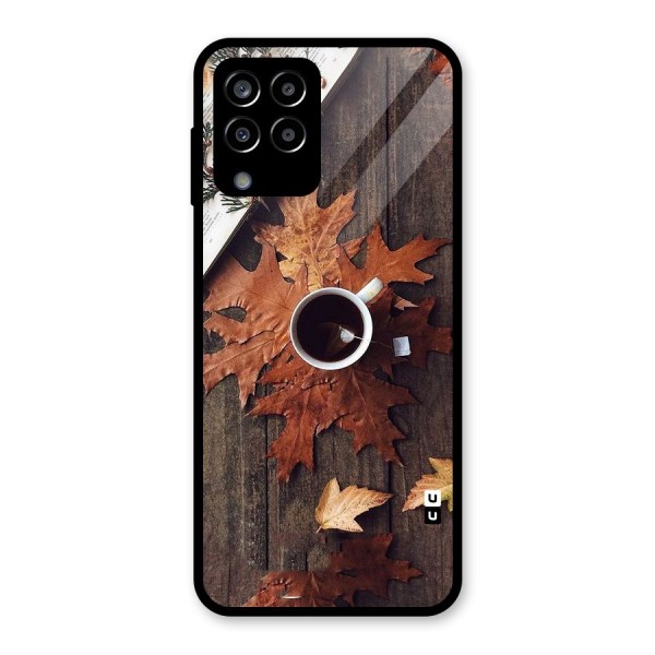 Fall Leaf Coffee Glass Back Case for Galaxy M33