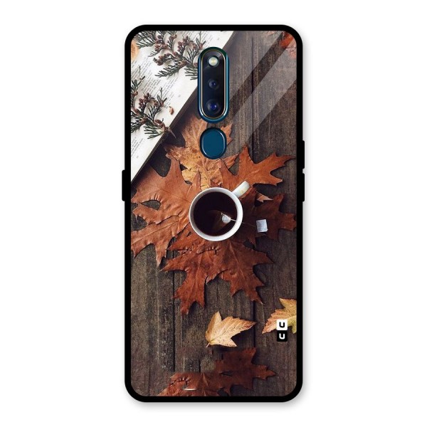 Fall Leaf Coffee Glass Back Case for Oppo F11 Pro