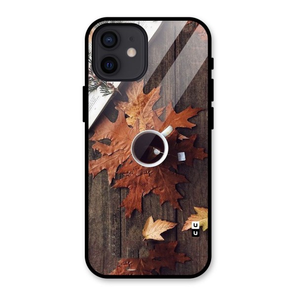 Fall Leaf Coffee Glass Back Case for iPhone 12