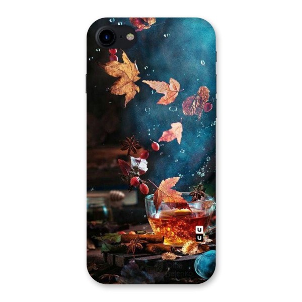 Falling Leaves Tea Back Case for iPhone SE 2020