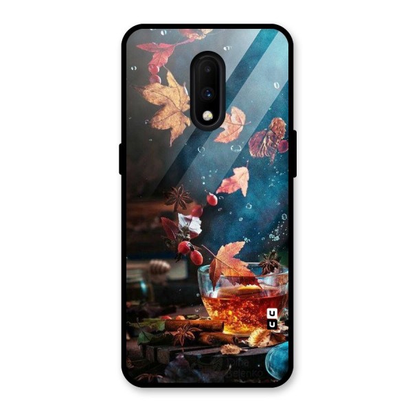 Falling Leaves Tea Glass Back Case for OnePlus 7