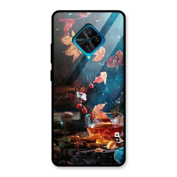 Falling Leaves Tea Glass Back Case for Vivo S1 Pro