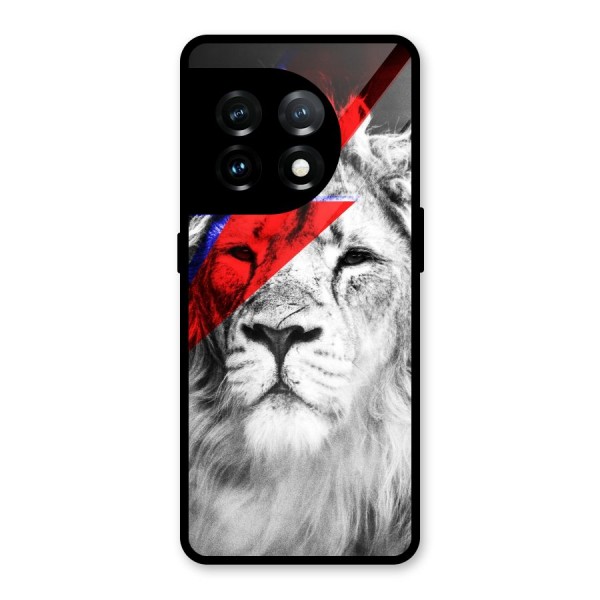 Fearless Lion Glass Back Case for OnePlus 11