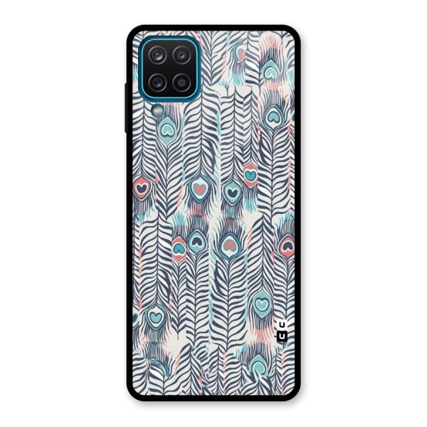 Feather Art Glass Back Case for Galaxy A12