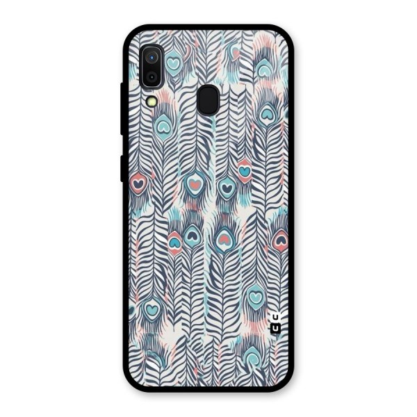 Feather Art Glass Back Case for Galaxy A30