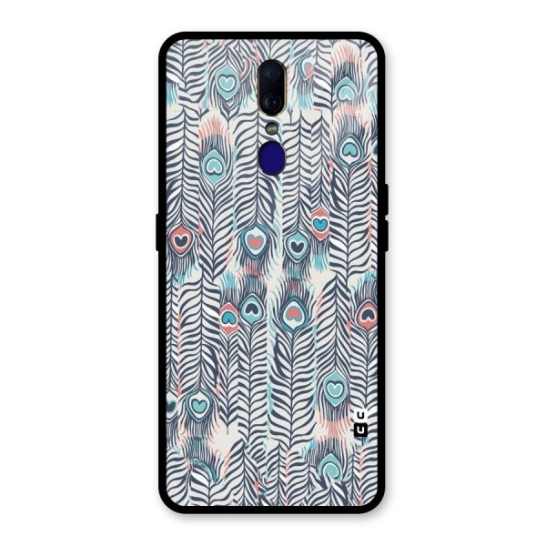 Feather Art Glass Back Case for Oppo F11