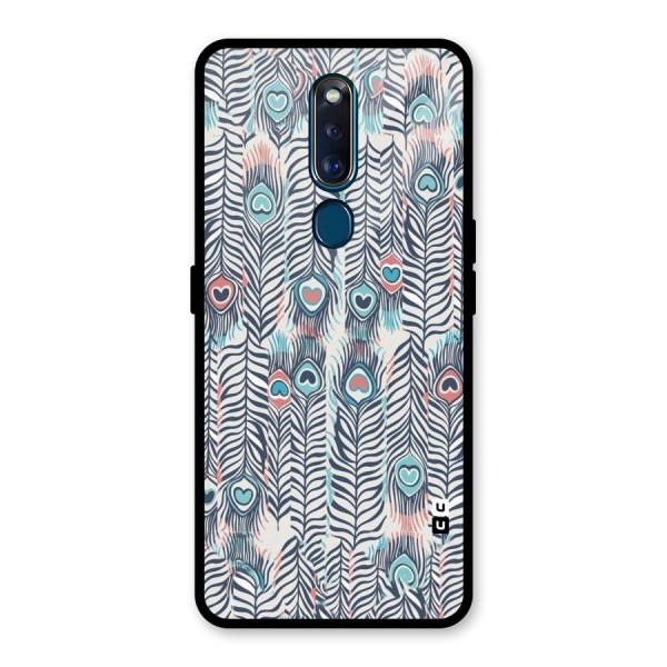 Feather Art Glass Back Case for Oppo F11 Pro