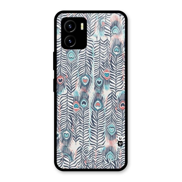 Feather Art Glass Back Case for Vivo Y15s