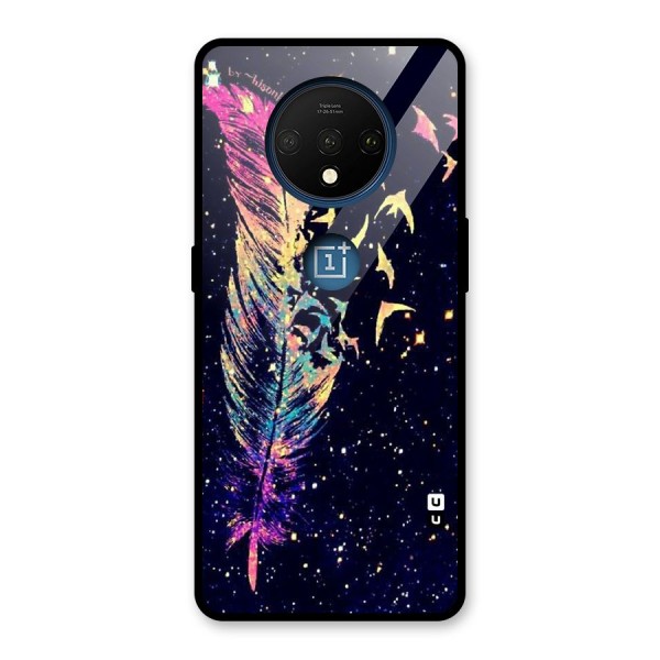 Feather Bird Fly Glass Back Case for OnePlus 7T