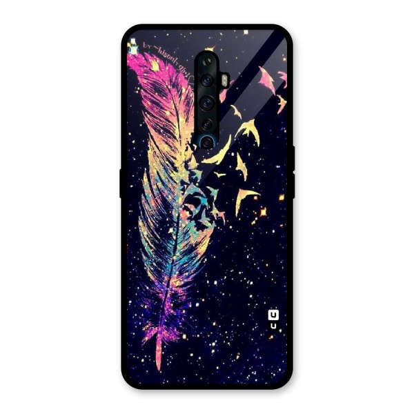 Feather Bird Fly Glass Back Case for Oppo Reno2 Z