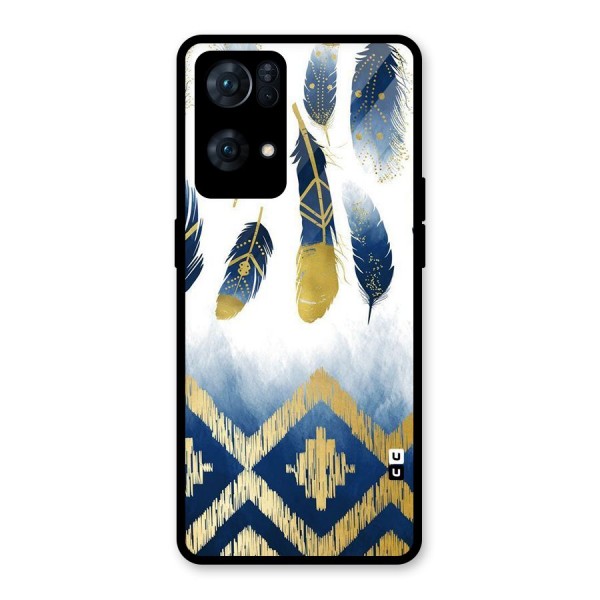 Feathers Beauty Glass Back Case for Oppo Reno7 Pro 5G