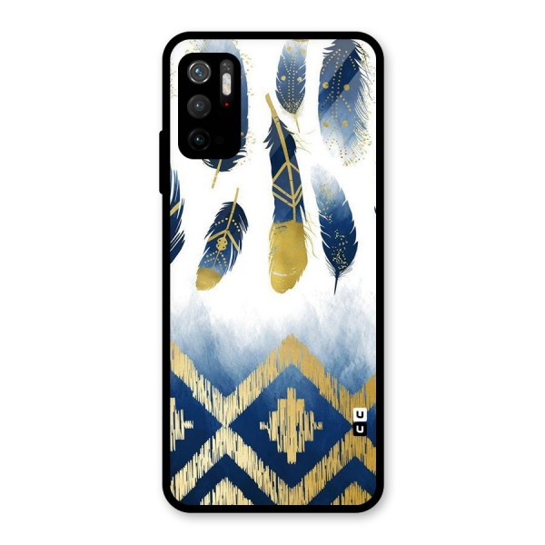 Feathers Beauty Glass Back Case for Poco M3 Pro 5G