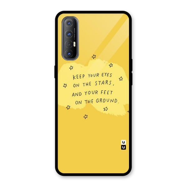 Feet On Ground Glass Back Case for Oppo Reno3 Pro