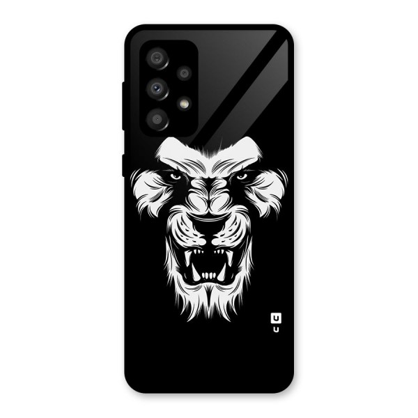 Fierce Lion Digital Art Glass Back Case for Galaxy A32