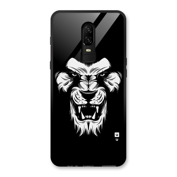 Fierce Lion Digital Art Glass Back Case for OnePlus 6