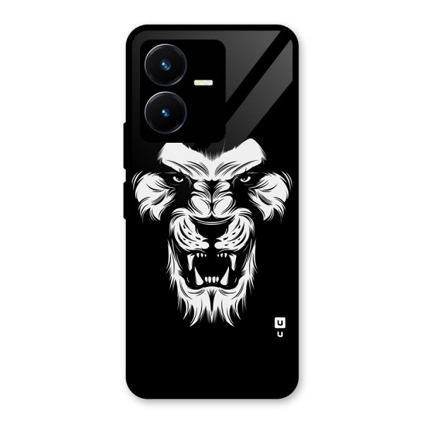 Fierce Lion Digital Art Glass Back Case for Vivo Y22