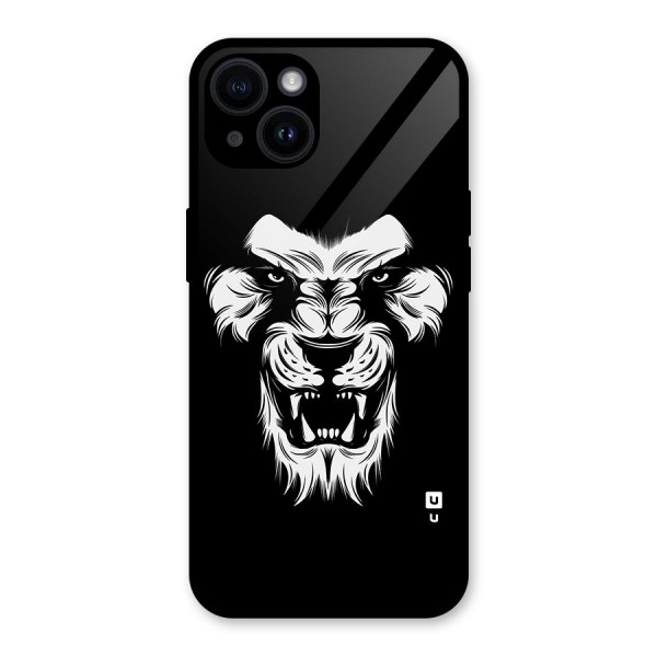 Fierce Lion Digital Art Glass Back Case for iPhone 14