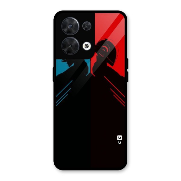 Fight Colours Glass Back Case for Oppo Reno8 5G