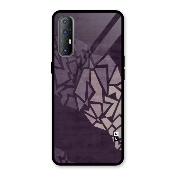 Fine Abstract Glass Back Case for Oppo Reno3 Pro