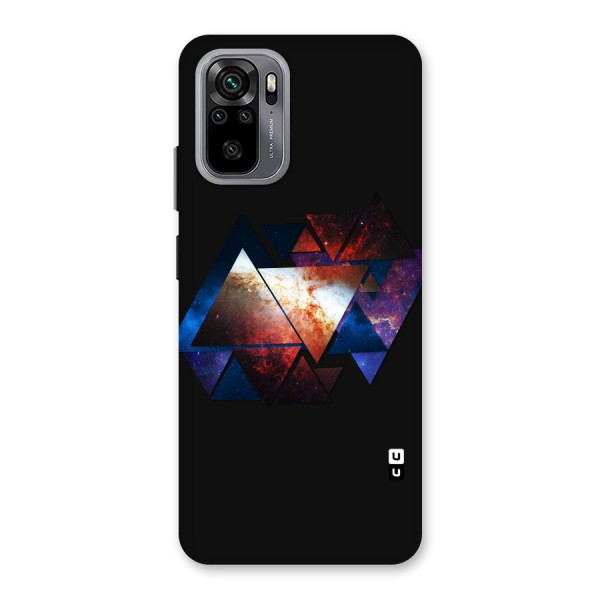 Fire Galaxy Triangles Back Case for Redmi Note 10