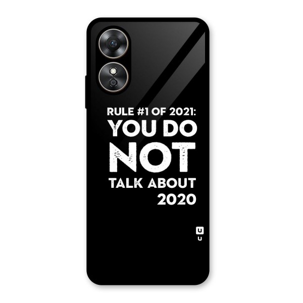 First Rule of 2021 Glass Back Case for Oppo A17