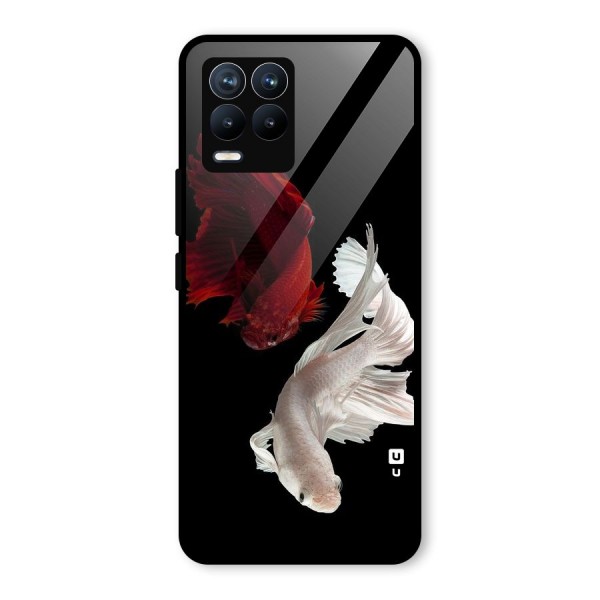 Fish Design Glass Back Case for Realme 8 Pro