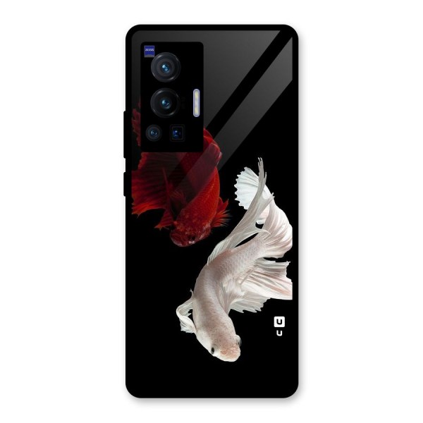 Fish Design Glass Back Case for Vivo X70 Pro