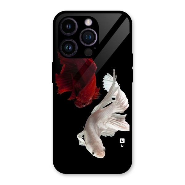 Fish Design Glass Back Case for iPhone 14 Pro