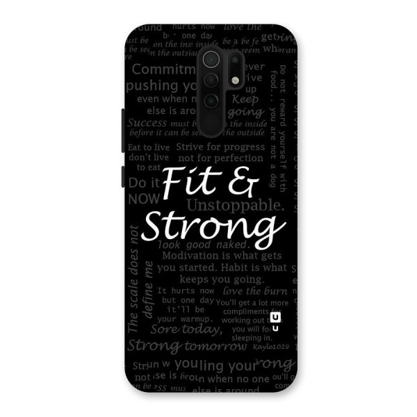 Fit And Strong Back Case for Redmi 9 Prime