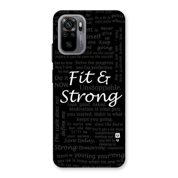 Fit And Strong Back Case for Redmi Note 10