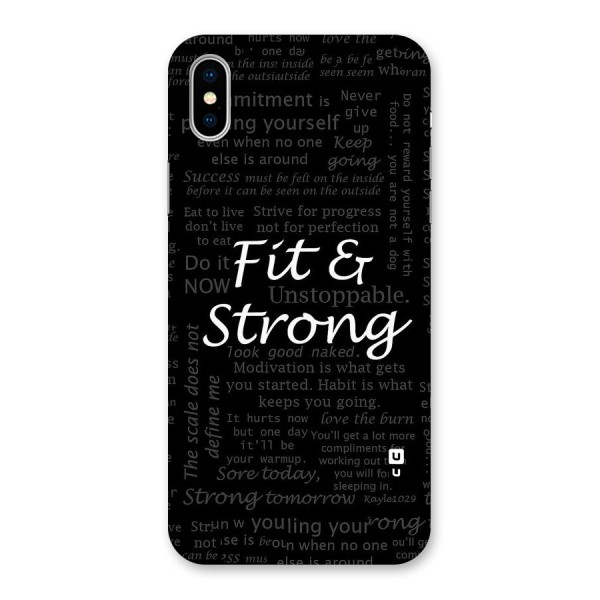 Fit And Strong Back Case for iPhone X