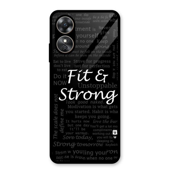 Fit And Strong Glass Back Case for Oppo A17