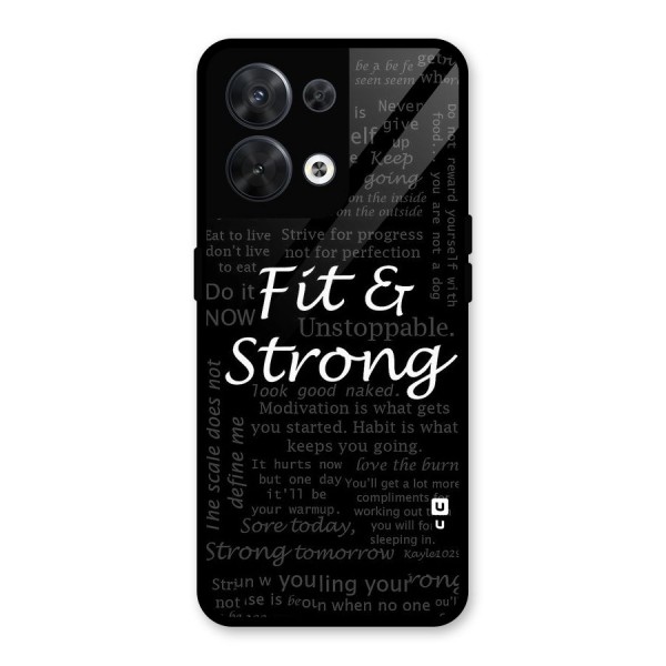 Fit And Strong Glass Back Case for Oppo Reno8 5G