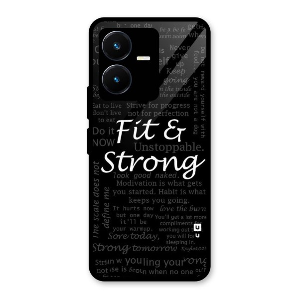 Fit And Strong Glass Back Case for Vivo Y22