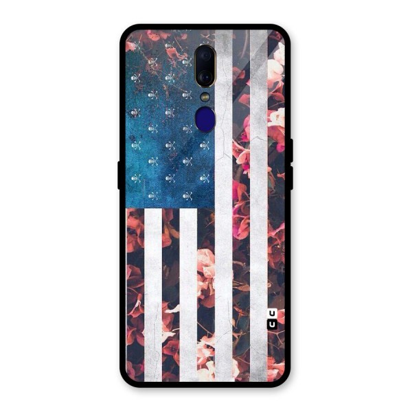 Flag Stripes Glass Back Case for Oppo F11