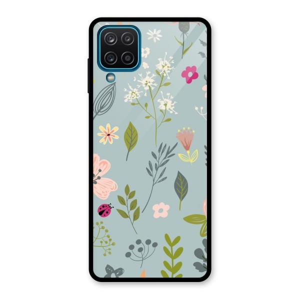 Flawless Flowers Glass Back Case for Galaxy A12