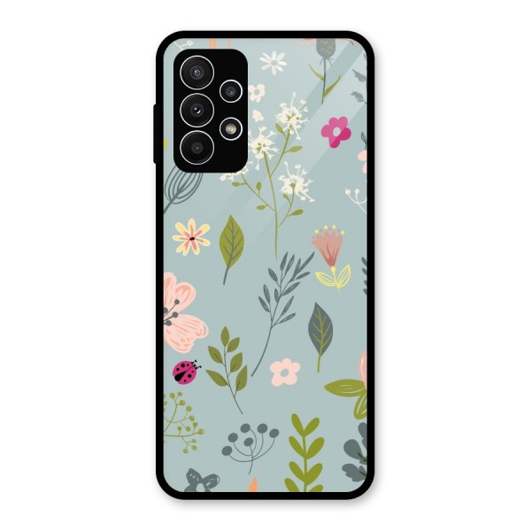 Flawless Flowers Glass Back Case for Galaxy A23