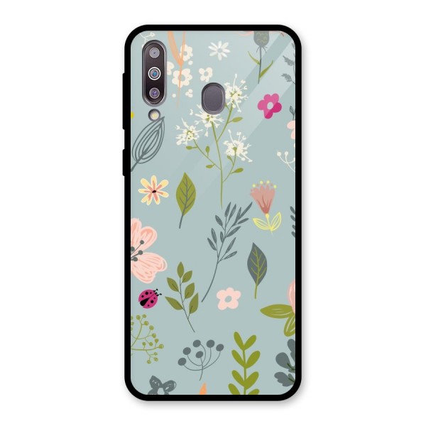 Flawless Flowers Glass Back Case for Galaxy M30