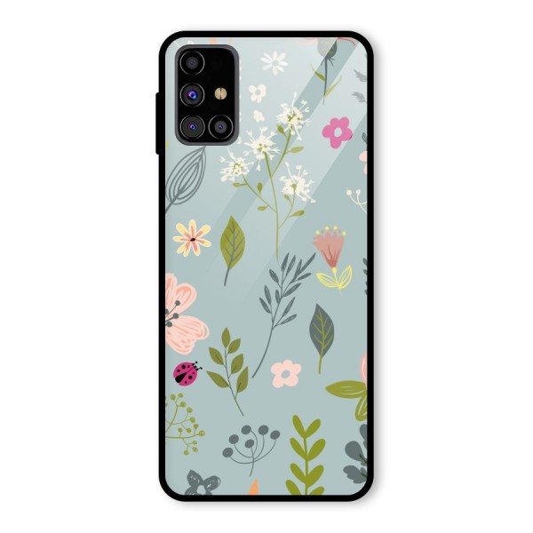 Flawless Flowers Glass Back Case for Galaxy M31s