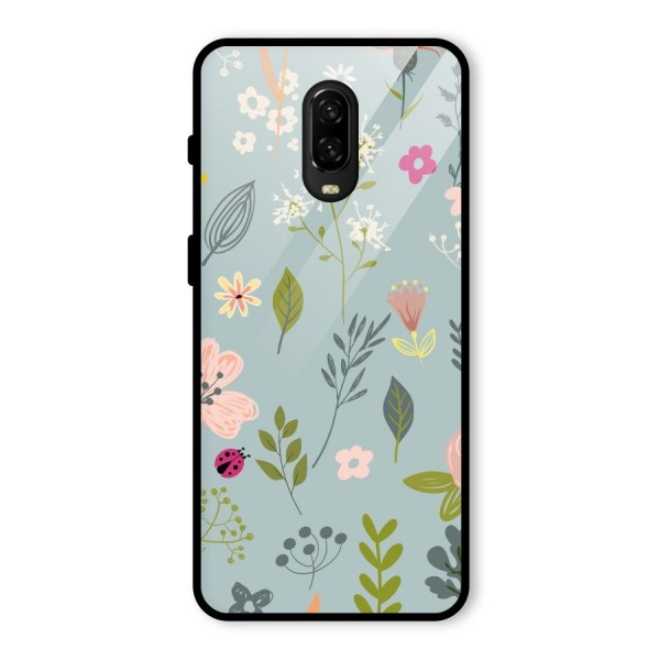 Flawless Flowers Glass Back Case for OnePlus 6T