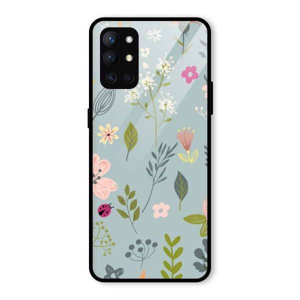 Flawless Flowers Glass Back Case for OnePlus 9R