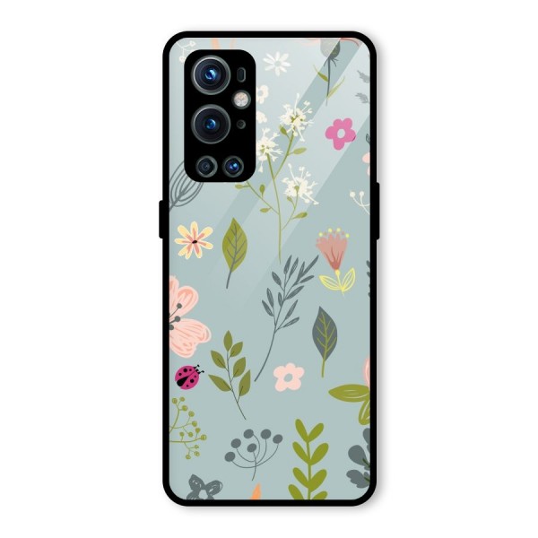 Flawless Flowers Glass Back Case for OnePlus 9 Pro