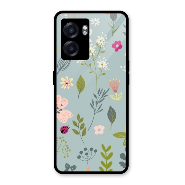 Flawless Flowers Glass Back Case for Oppo K10 (5G)