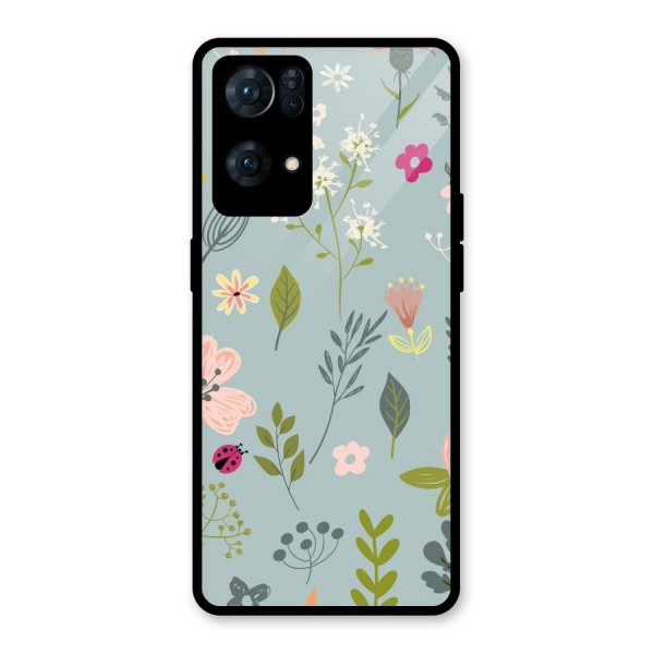 Flawless Flowers Glass Back Case for Oppo Reno7 Pro 5G